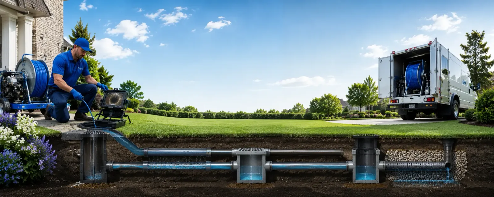 Outdoor drain cleaning information for Adams Center, NY